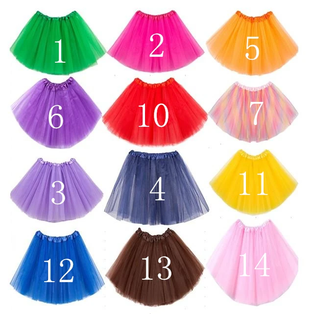 About 40cm Short transparent ballet Petticoat Tulle Skirts Womens Girls Elastic 3 Layers Adult Tutu Skirt Underskirt Rockabilly