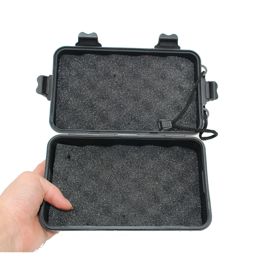 Universal Waterproof Anti Fall Black Plastic Storage Box For Flashlight Light Torch Lamp Battery Charger Case Holder for gift