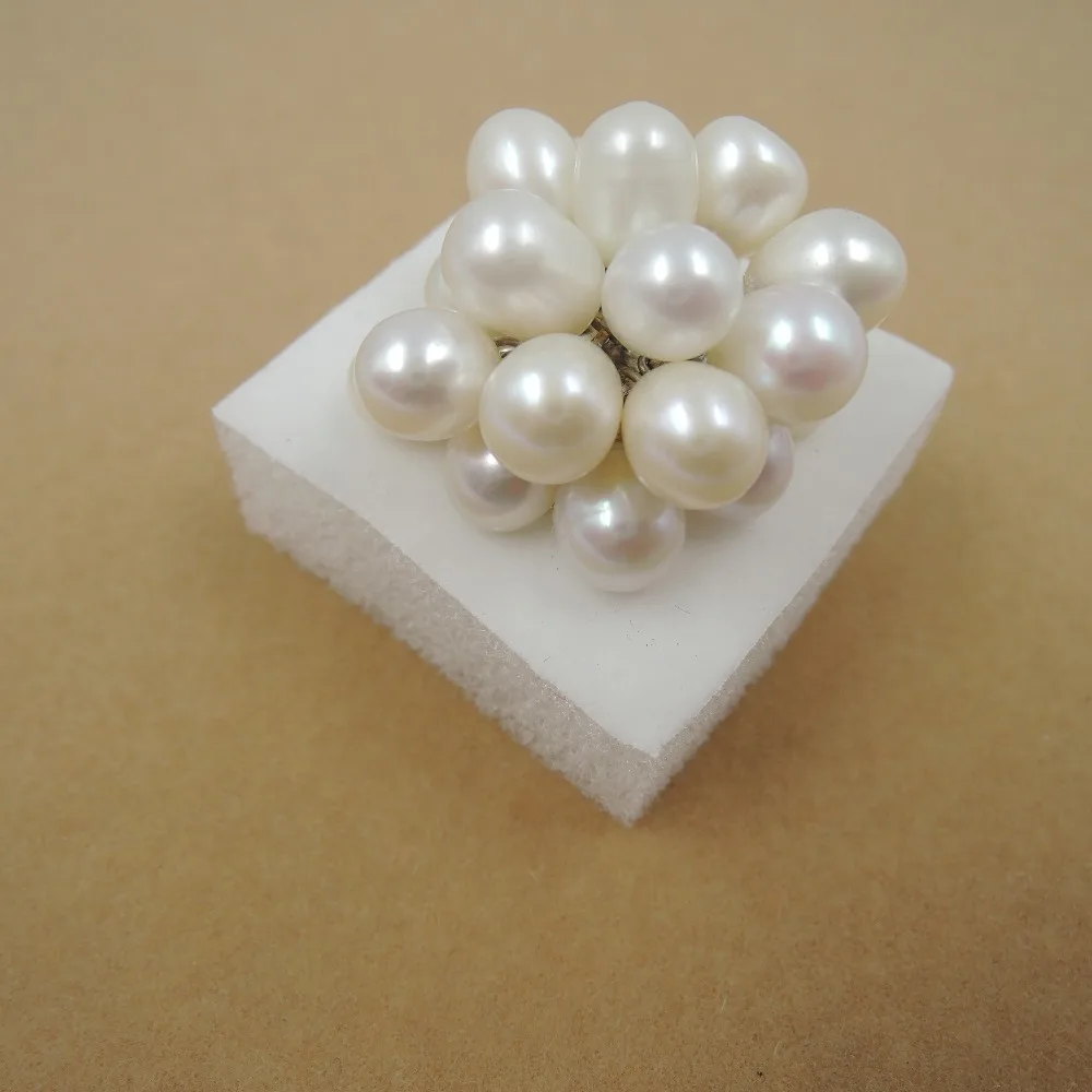 100% nature freshwater pearl Ring-AAAA pearl quality