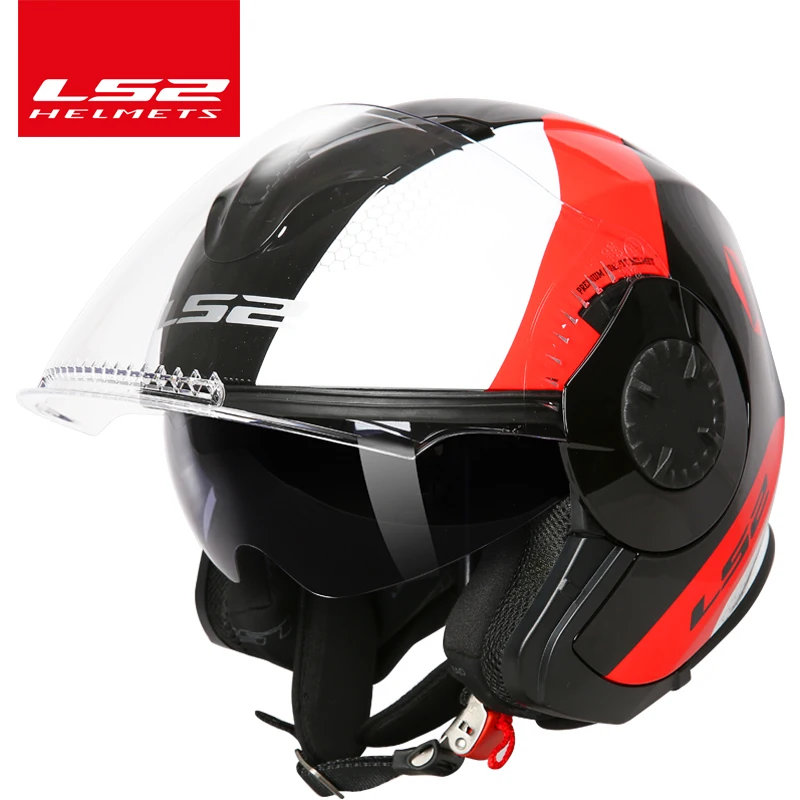 LS2 Verso vintage Open Face Motorcycle Helmet LS2 of570 old locomotive retro 3/4 scooter helmets