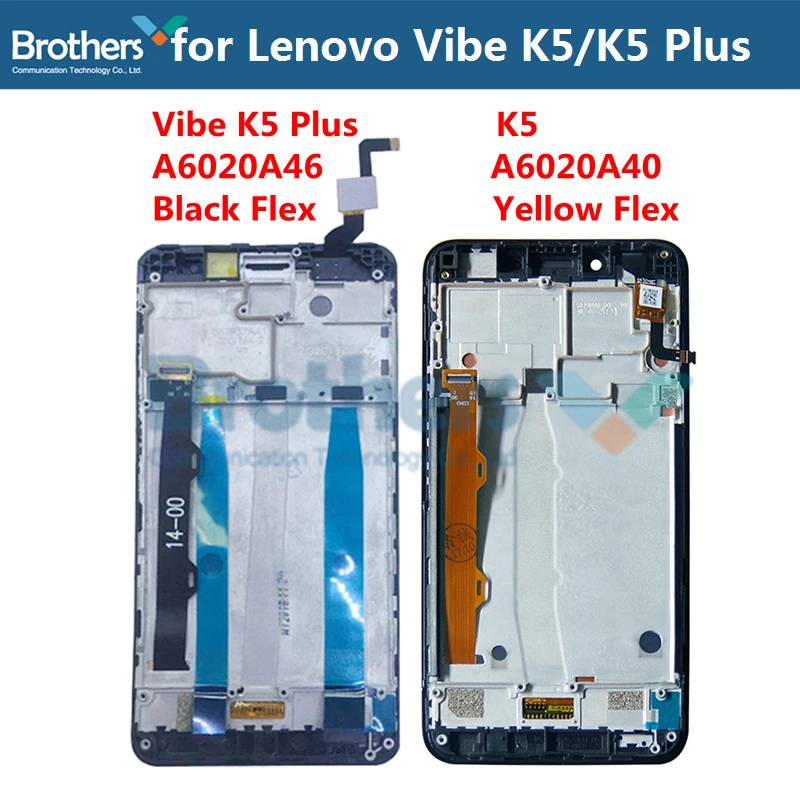 For Lenovo Vibe K5 A6020A40 LCD Display With Frame For Lenovo Vibe K5 Plus A6020A46 LCD Screen Touch Screen Digitizer Test Work