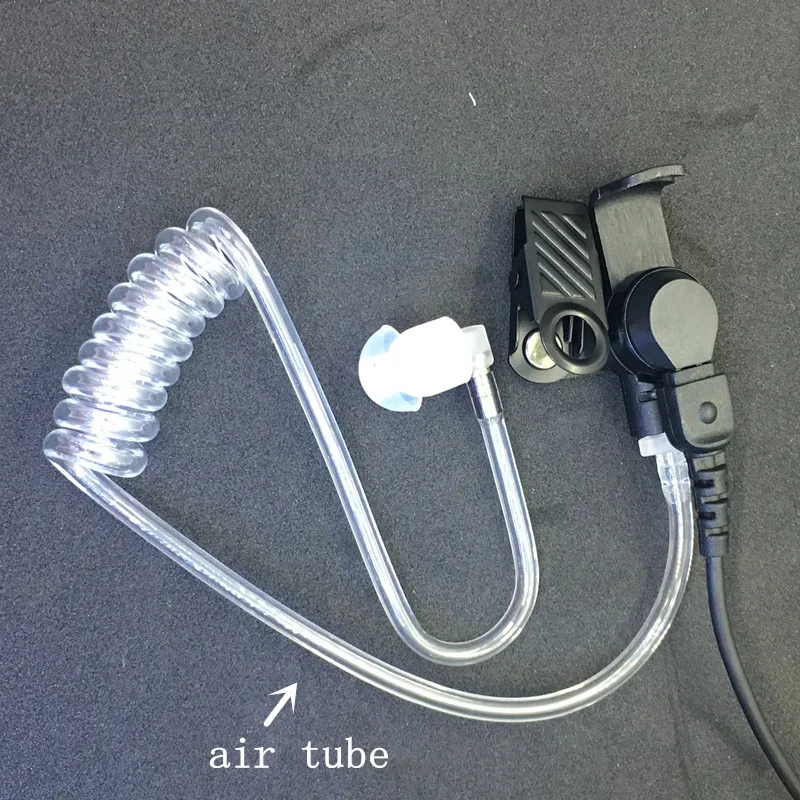 Clear Air Tube Long big PTT headphone for motorola XIR P8268 P8220 P8660 DP4800 DP3400 XPR6500 APX2000 etc walkie talkie