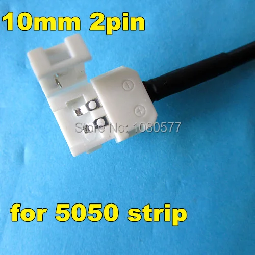 10mm 2pin LED connector cable with DC female adapter, for led 5050 LED strip power supply connecting, no soldering Good Quality