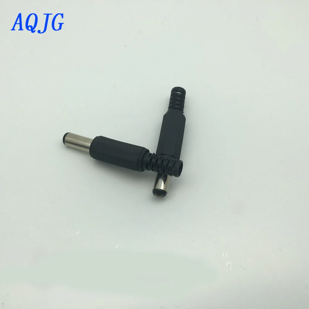 5 Pcs DC5.5 * 2.1 Mm Hot Verkoop 5 Pcs Zwart 2.1 Mm X 5.5 Mm Dc-Man Plug jack Adapter Aqjg