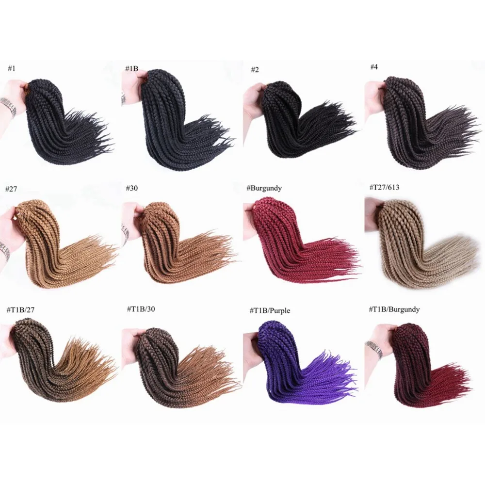 Luxury For Braiding  Syntheic Hair Ombre Burgundy Brown Blonde 24\