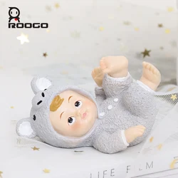 Roogo Cute Baby Home Decoration Accessories Resin Figurine Gift For Friends Children Family Desktop Ornament