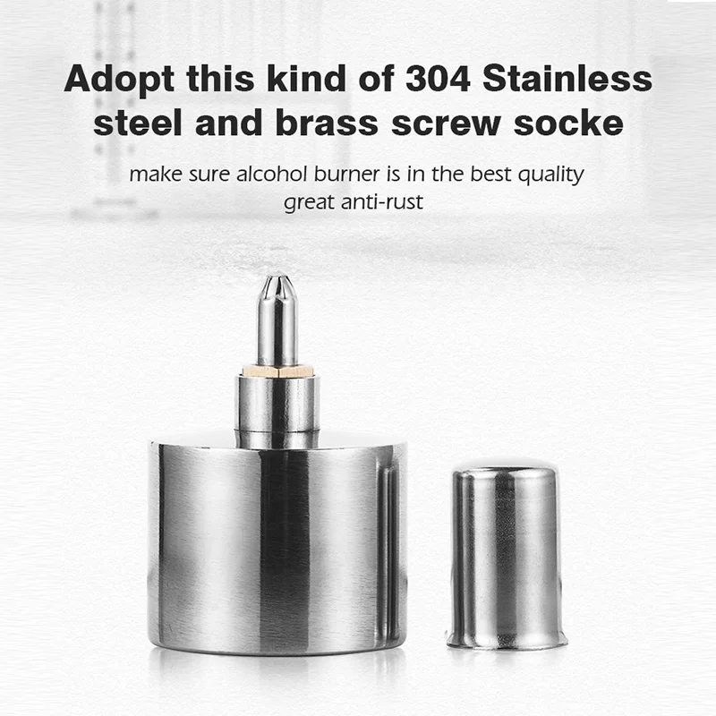 WUTA 200ml Stainless Steel+Brass Alcohol Burner Biology Chemistry Dental Lab Lamp With Wick Leather Craft Work Heating Tool Safe