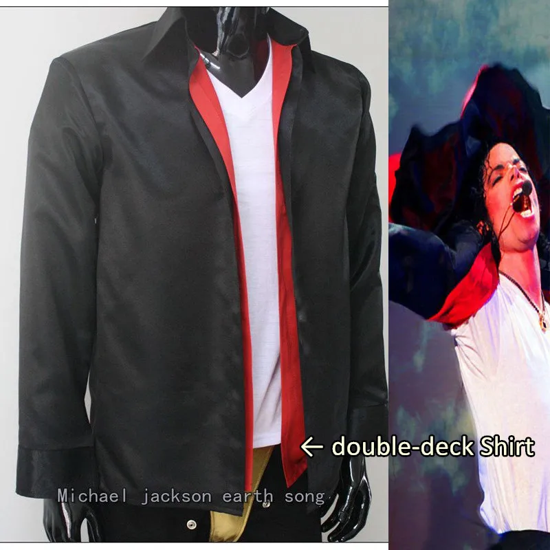 Classic MJ Michael Jackson classic clothing Earth Song double-deck Shirt For Performance imitation - Pro Series