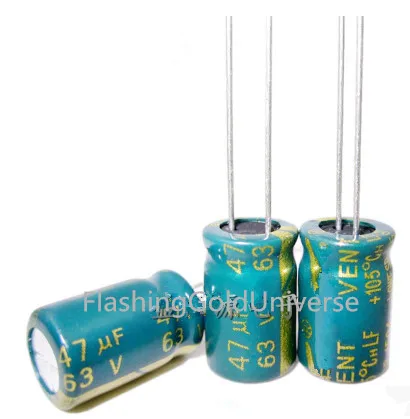 63V 47UF 47UF 63V   Electrolytic Capacitors Size:  8*12 6*12 best quality New origina