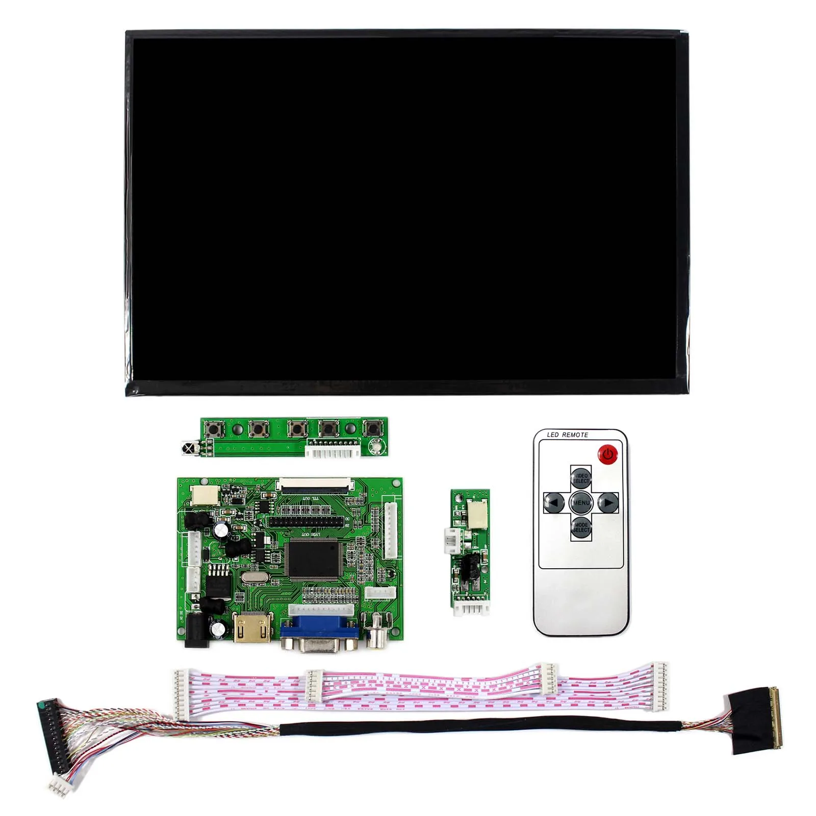 HD MI+VGA+2AV+LCD Controller Board With 10.1inch 1920x1200 B101UAN02.1 AHAV LCD Screen