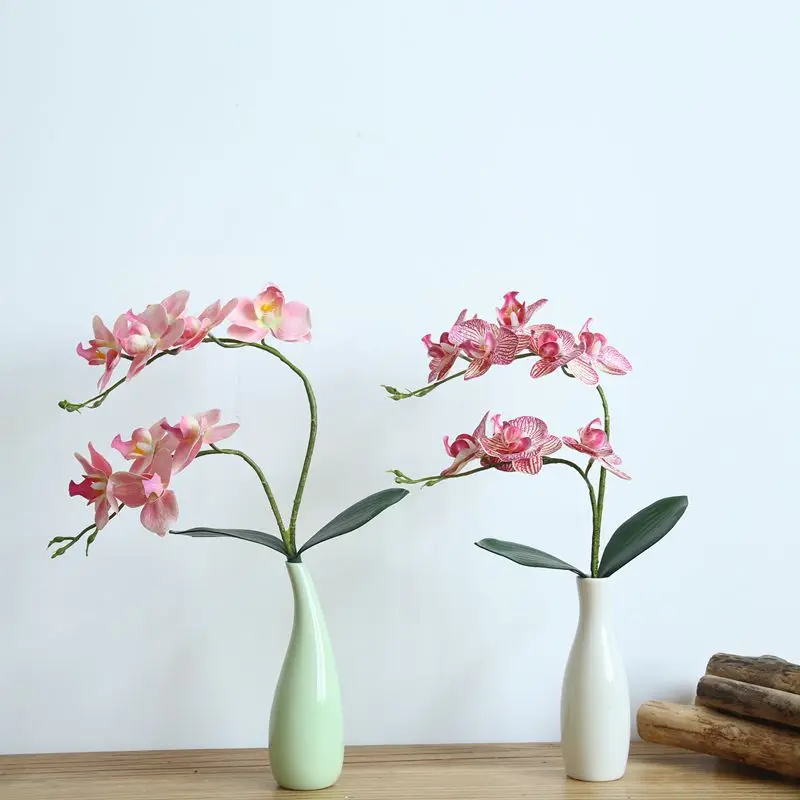 

Artificial flower orchid orchid for wedding, artificial flower, latex, silicon, real touch, high quality, 2 to 9 heads