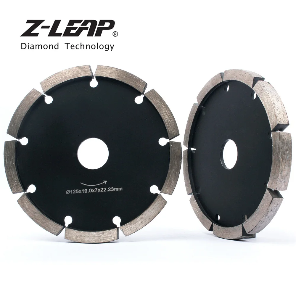 Puntero de punta de diamante Z-LEAP, herramienta de corte de 5 pulgadas y 10mm de espesor, 125mm, para pared de hormigón y suelo