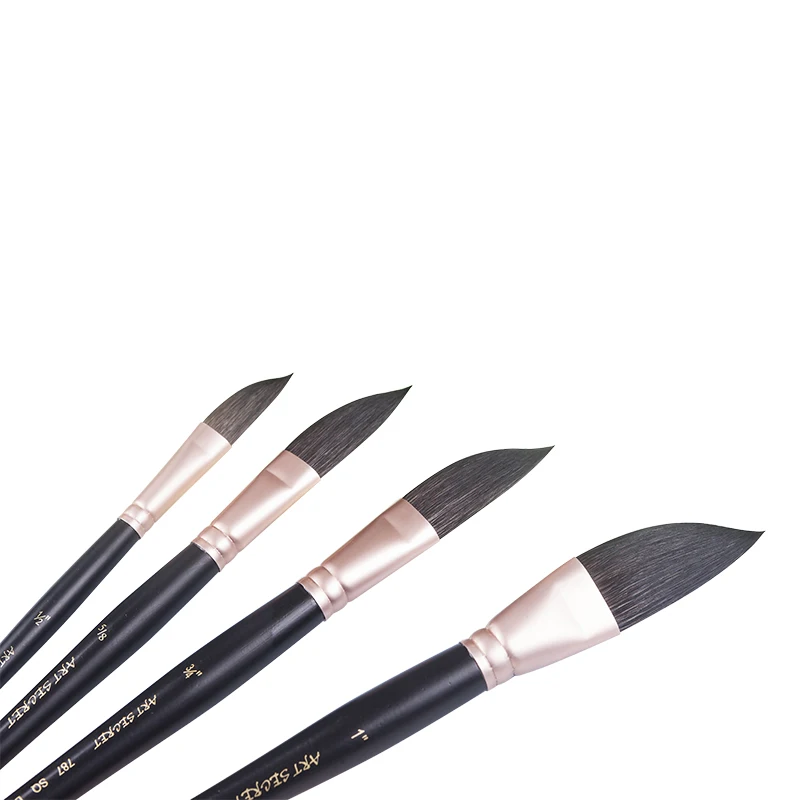 ArtSecret 787DS Brushes Wooden Handle Brass Ferrule Squirrel Hair Artistic Painting Art Tool For Watercolor Drawing image 3