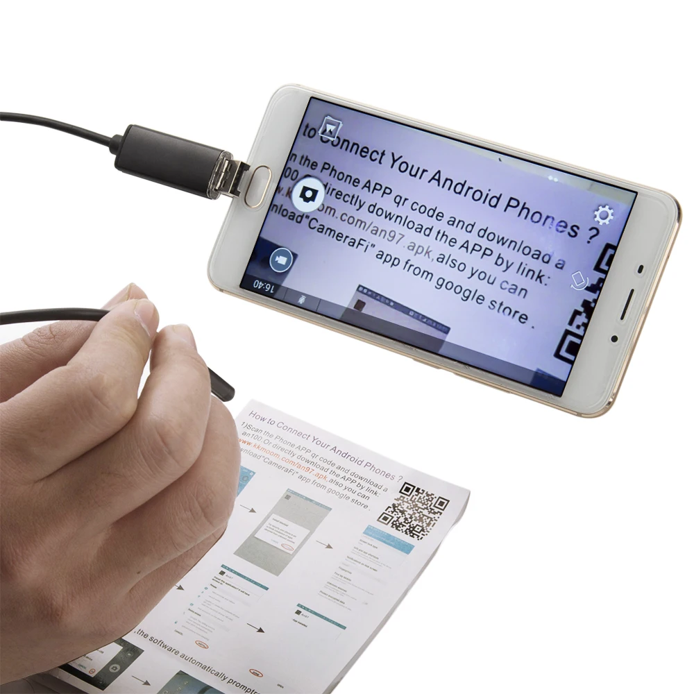 10m Borescope USB Camera Endoscope 7MM  OTG Micro USB Endoscopic Inspection Camera with 6 LED for Android/Win7/8/10