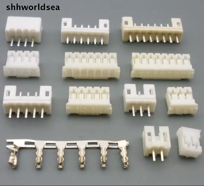 

shhworldsea 100pcs/Lot Connector leads Header 2.00mm right leg PH 2P 3P 4P 5P 6P 7P 8P 9P 10P Kit Housing Pin header Terminal