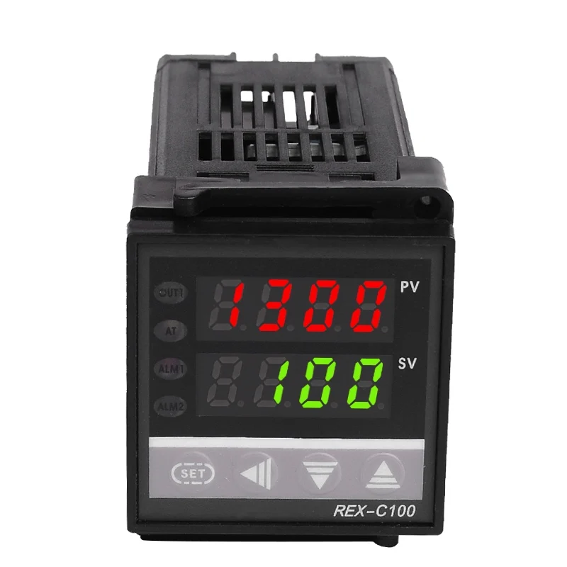 

Top Vendor 100-240VAC Mutil-Input Economical PID Temperature Controller Universal Input Relay Output REX C100 Range 0 to 1300C