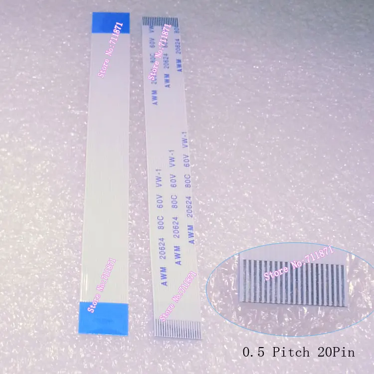 100มิลลิเมตรความยาว10.5มิลลิเมตรความกว้างประเภท0.5สนามPinที่มีความยืดหยุ่นแบนสายFFCสาย20จุดริบบิ้นยืดหยุ่นแบนสายแถบนุ่มFFCสาย