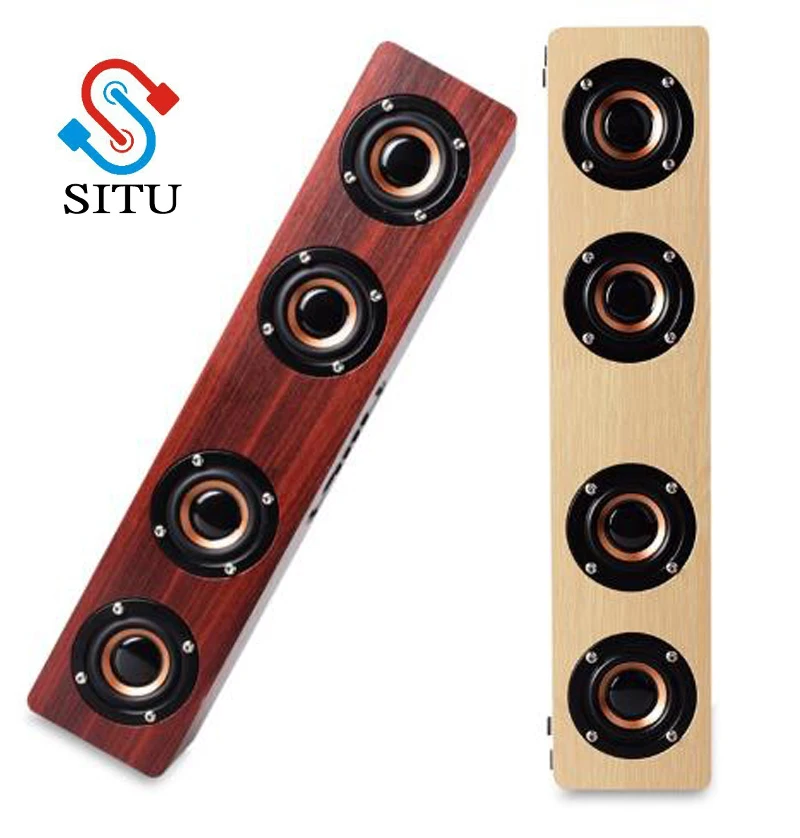 Home Theatre HiFi Wooden Wireless Bluetooth Speaker Subwoofer Combination Speaker System Bass Music Center Sound bar for TV PC