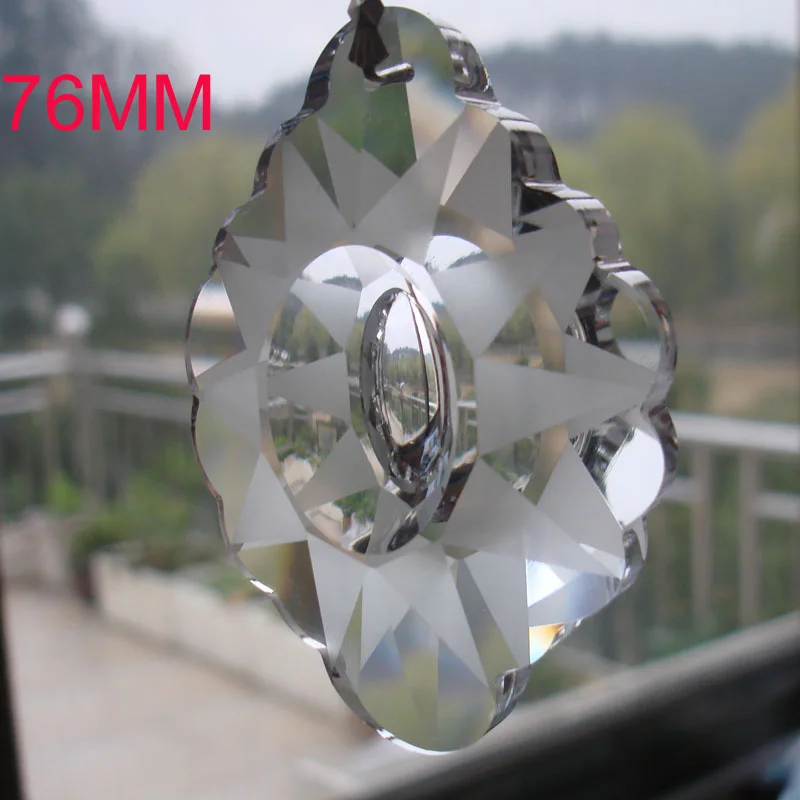 

40pcs/lot 76mm Fine Crystal Lighting Accessories Crystal Trimming Pendant Crystal Prisms Glass Trimming Pendant