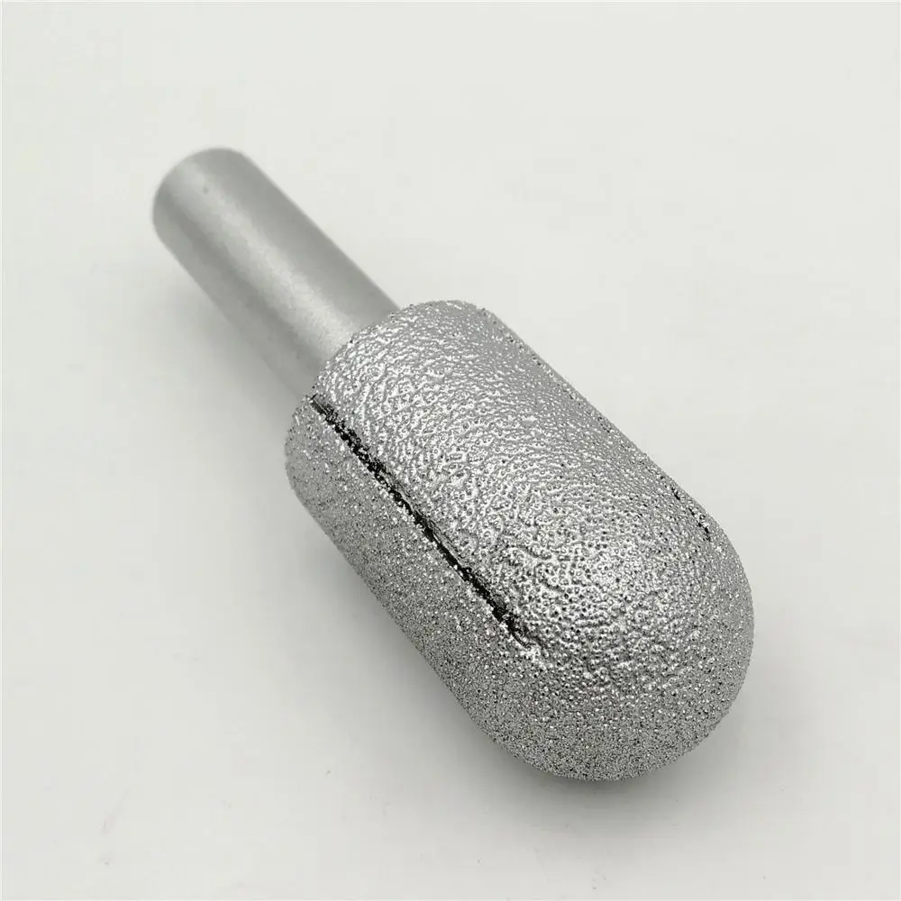 SHDIATOOL No.13 Ball-end Vuoto brasato del diamante punte del router per la pietra 12.7 millimetri shank per bordo profilo Raggio 12mm