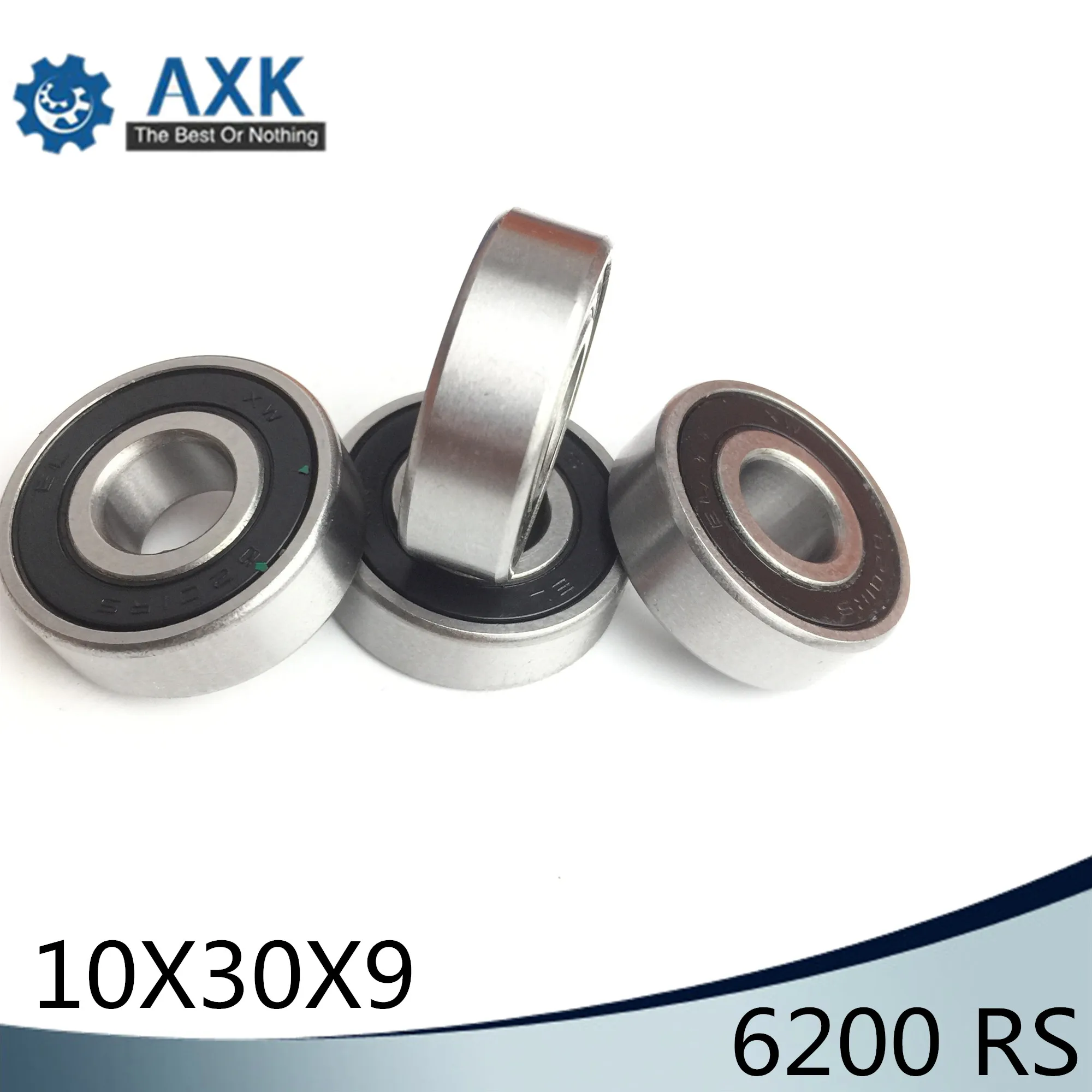 6200RS Bearing ABEC-3 (8 PCS) 10x30x9 mm Deep Groove 6200-2RS Ball Bearings 6200RZ 180200 RZ RS 6200 2RS EMQ Quality