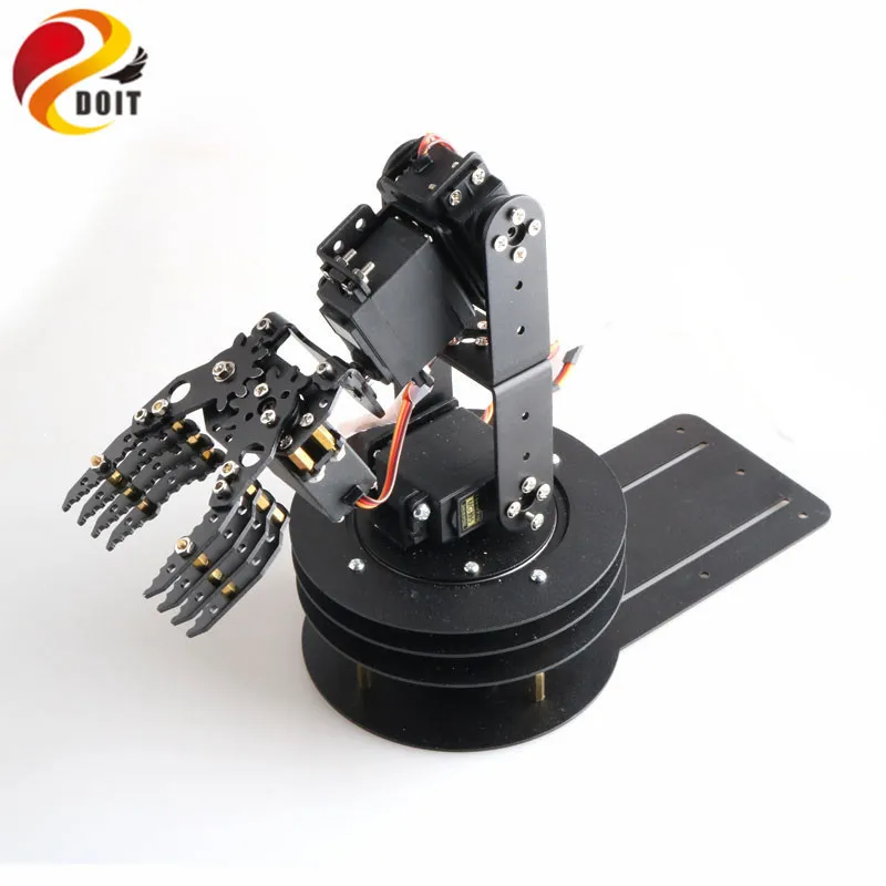 

SZDOIT 5-Axis Metal Robotic Arm 360 ° Rotating Base Industrial 5 DOF Robot For Arduino Multifunction Robot DIY Education