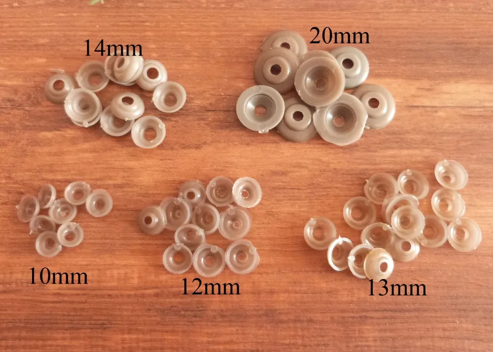 부드러운 플라스틱 핸드 와셔, 봉제 장난감 눈 코 입 결과용, 크기 옵션, 10mm, 12mm, 13mm, 14mm, 20mm, 로트당 100 개