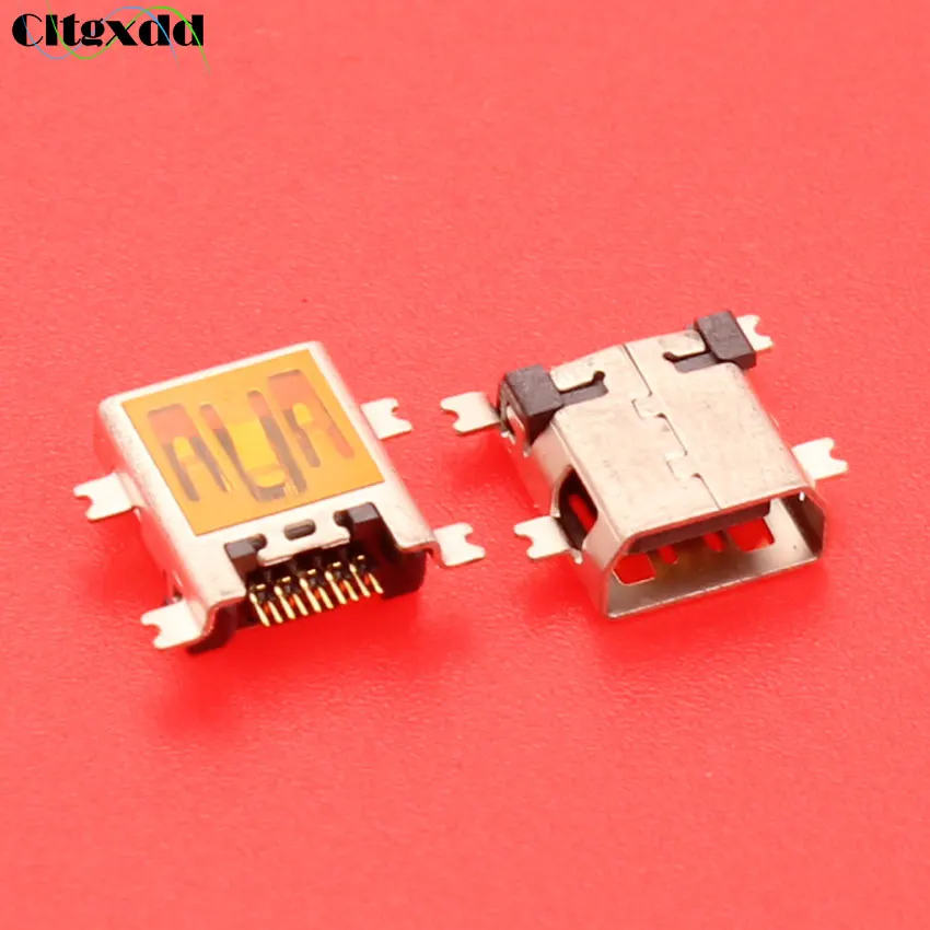 1PCS 10pin Mini USB Jack Socket Connector For CoolPad N900 E270 D508 W700 F600 F800 D550 KINGSUN CF550 Charging Port 3.8X7.5X9