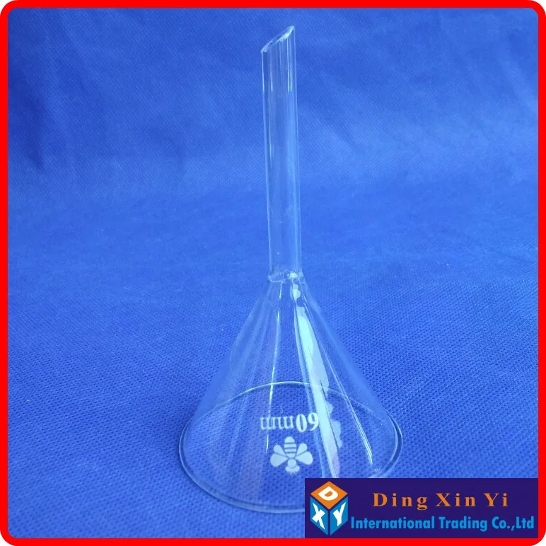 (8 pieces/lot) 60mm funnel,Laboratory glass triangle funnel,Diameter of 60 mm