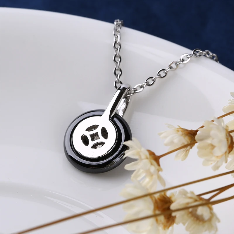 2020 Rhinestone Circle Necklaces & Pendants For Women 1.2cm Width Ceramic Necklace Jewelry Wedding Party Birthday Gift Wholesale