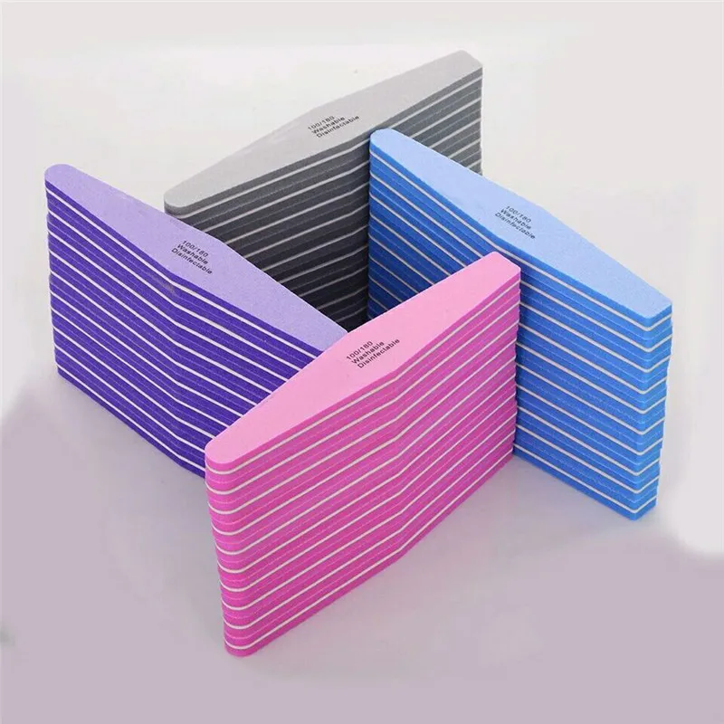 

10pcs Nail Buffer 100/180 Double-side Nail Polisher Buffer Sanding Block Buffers For Nails Art Tools Buffing Sponge File 100 180