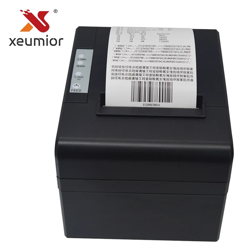 

Xeumior Auto Cutter USB Serial Lan Ethernet Wifi Bluetooth POS Printer Restaurant Kitchen Shop Bill Thermal Receipt Printer 80mm