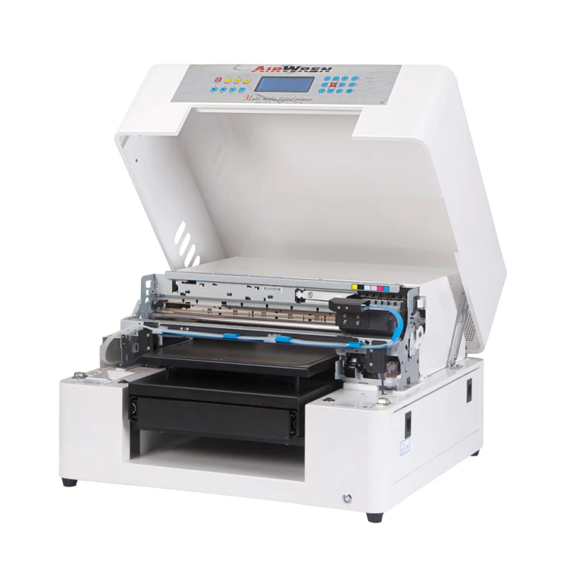 

Textiles Digital DTG Printer for T-shirt, Direct to Garment Flatbed Printer with White Ink, A3 Small Textile Cotton Fabric Print