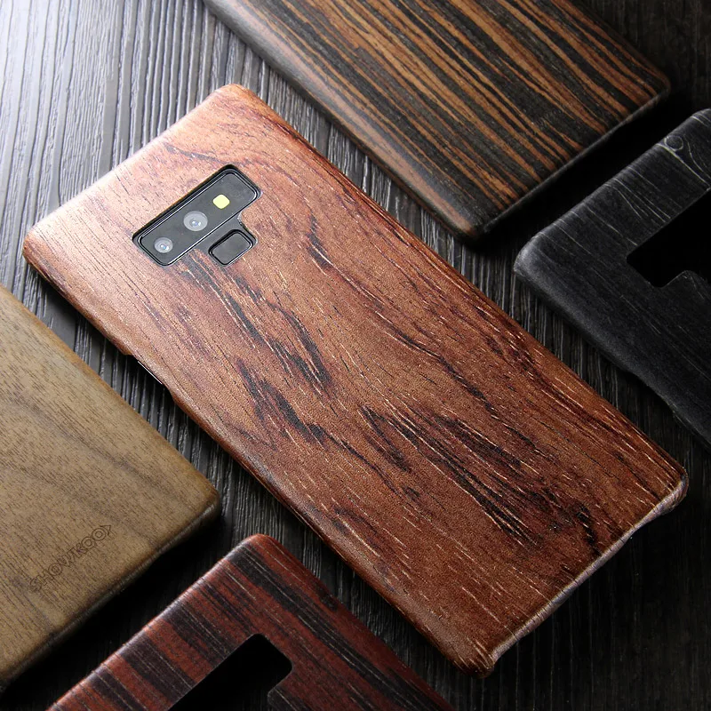 walnut Enony Wood Rosewood MAHOGANY Wooden Back Case Cover For Samsung Galaxy S21 S22 S10+ Note20 S20 Ultra Note 9 Note 10+ Lite