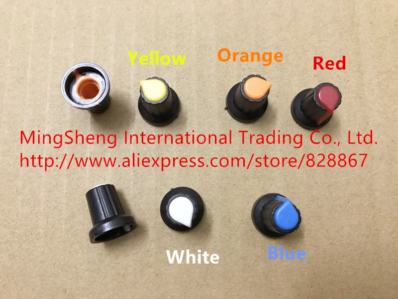 Original new 100% potentiometer knob switch cap (peachheart button colors) diameter 6mm diameter 15MM* high 17MM (SWITCH)