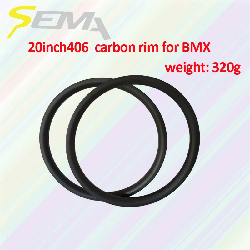 

SEMA Carbon Rims 20'' 20inch 406 25mm Depth Full T700 BMX Rims BMX Race Bicycles Rims Carbon Wheels Lightweight High Quality