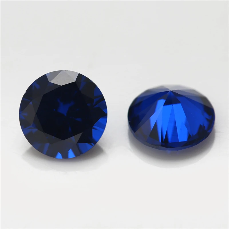 Runde Brillantschliff Blaue Synthetische Spinell-Steine 3,5mm~10mm Lose Edelsteine 112 113 114 Farbe für Schmuckherstellung – Detail 8