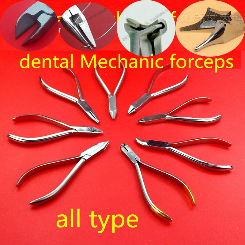 

Dental material instrument stainless steel Multifunction clamp Mechanic plier olecranon Wire scissors moon plier trigeminal tool