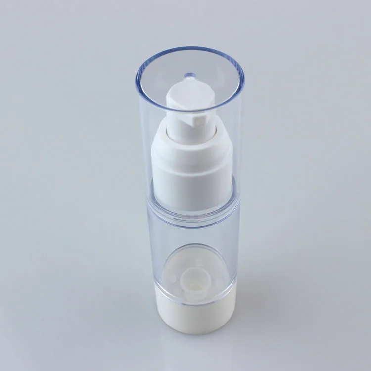 

50PCS white 30 ml airless cosmetic containers , white airless cosmetic bottles 30ml, round 30ml airless cosmetic packaging