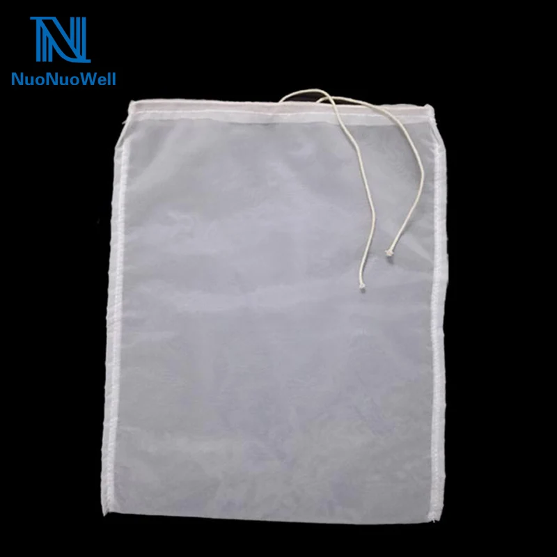 NuoNuoWell 120/200/300Mesh Nylon Filter Drawstring Bag Grape Wine Brewing Tool 20x30cm/30x40cm DIY Separating Pomace Bag