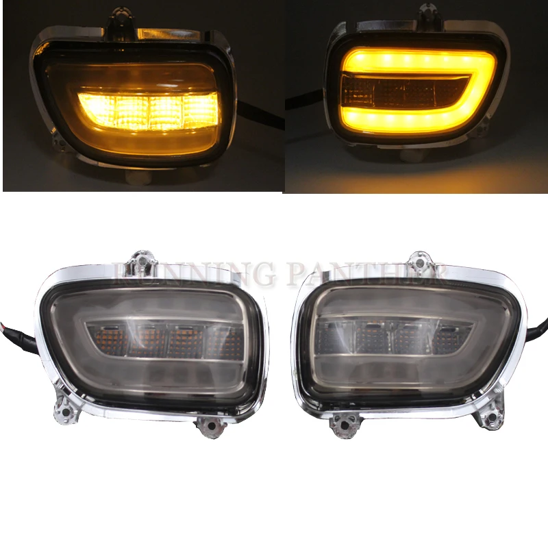 

Smoke/Clear Front LED Turn Signals For Honda F6B 13-17 2013-2017 2016 Goldwing GL1800 2001-2017 2002 2003 2004 2005 2016 2015