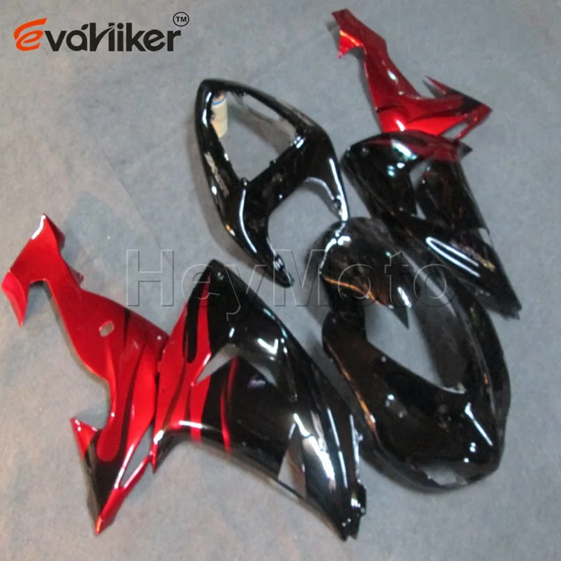 Motorcycle Fairing for ZX10R 2006 2007 red black ZX 10R 06 07 ABS plastic Motorcycle cowl kit Injection mold