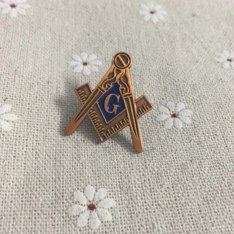 Masons Brooch Souvenir Gift Metal Craft Custom Pins Freemasonry Square & Compasses G Masonic Freemason Lapel Pin Badge