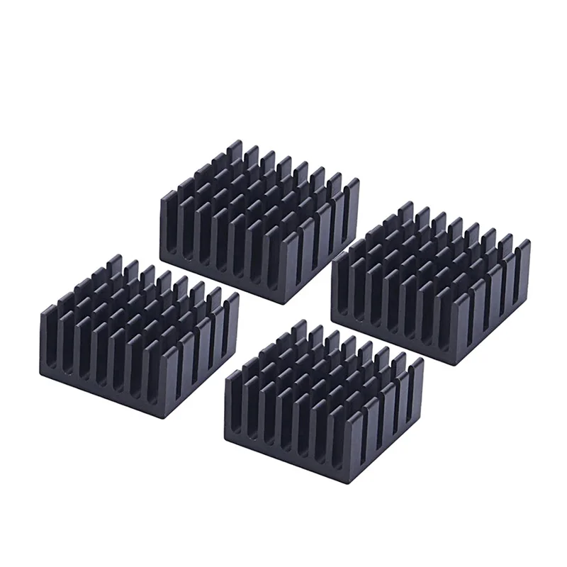 50Pcs YOUNUON Black 22x22x10mm Aluminum Heatsink Cooler Circuit Board Cooling Fin For Raspberry Pi VGA RAM IC Chips Mosfet SCR