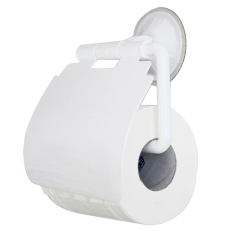 Fashion Creative Tissue Box Bathroom Lavatory Sucker Wall Mounted Toilet Paper Holder Cover Roll Tissue Box Storage Accessory