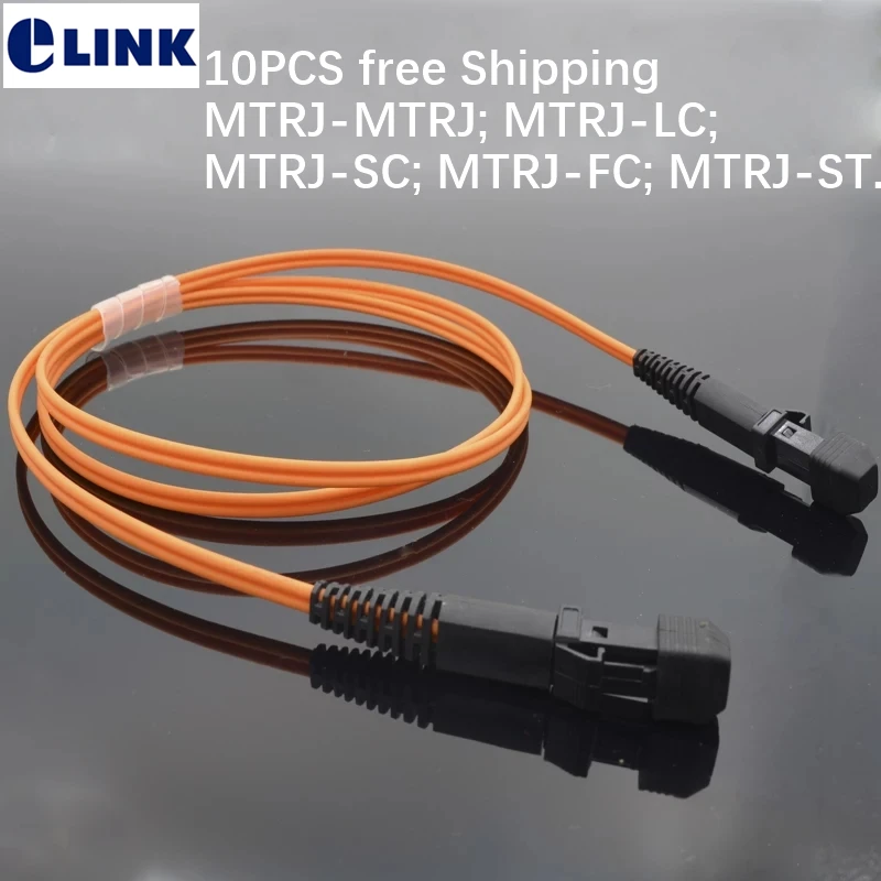 

MTRJ 3M Patchcord MM MTRJ-LC MTRJ-FC MTRJ-SC MTRJ-ST fiber optic jumper 3mtr duplex 50/125 62.5/125um Free shipping ELINK 10PCS