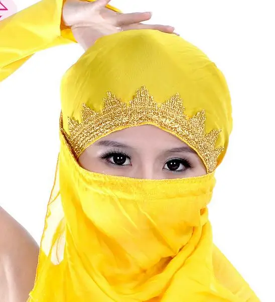 1pcs/lot woman belly dancing head veil chiffon head face veil dancing veil  200x70cm