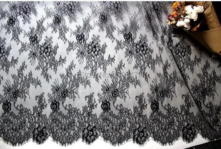 3 mt/teile Exquisite Frankreich Wimpern Spitze Stoff Weiß Handgemachte Diy Vorhang Dekorative 150 CM Breite Kleidung Zubehör RS122 – Detail 26