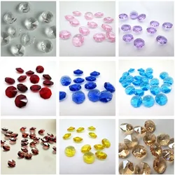 200PCS 14mm Crystal Octagon Beads K9 Crystal 2 Holes Diy Wedding & Home Decoration Crystal Chandelier Lighting Parts