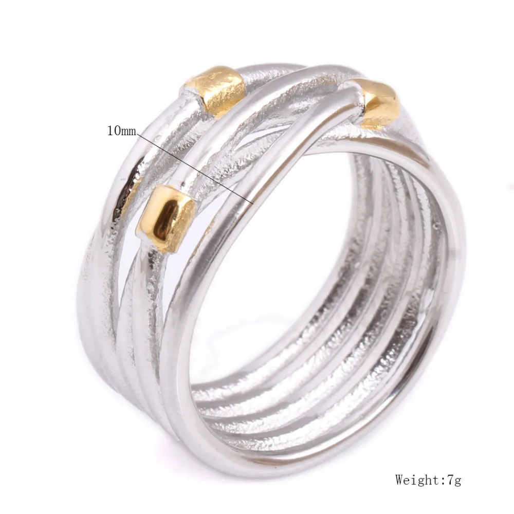 Fashion Rings For Women Party Rock Vintage Anillo Gold-Color Female Stainless Steel Jewelry Rings Wholesale Gift Accessories